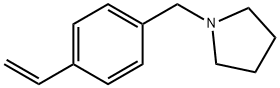4-乙烯基苄基吡咯烷 结构式