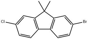 2-溴-7-氯-9,9'-二甲基芴 结构式