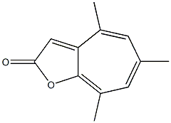 2H-Cyclohepta[b]furan-2-one,4,6,8-trimethyl- 结构式