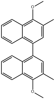 4,4'-二甲氧基-3,3'-甲基-[1,1']联萘 结构式