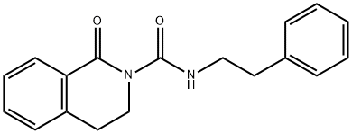 1-oxo-3,4-dihydro-1H-isoquinoline-2-carboxylic acid phenethylamide 结构式