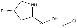 (2S,4S)-顺式-4-氟-L-脯氨醇盐酸盐 结构式