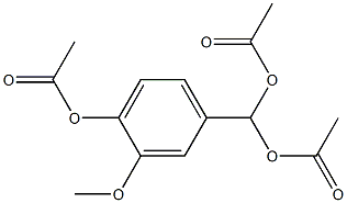 Methanediol,1-[4-(acetyloxy)-3-methoxyphenyl]-, 1,1-diacetate 结构式
