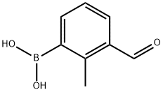 (3-甲酰基-2-甲基苯基)硼酸 结构式