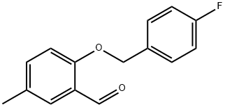2-((4-氟苄基)氧基)-5-甲基苯甲醛 结构式