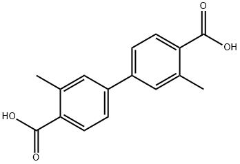 3,3'-DIMETHYL-4,4'-BIPHENYLDICARBOXYLICACID 结构式