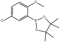 5-氯-2-甲氧基苯硼酸频呢醇酯 结构式