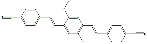 4,4'-((1E,1'E)-(2,5-dimethoxy-1,4-phenylene)bis(ethene-2,1-diyl))dibenzonitrile 结构式