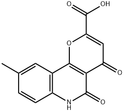 4H-Pyrano[3,2-c]quinoline-2-carboxylic acid, 5,6-dihydro-9-methyl-4,5-dioxo- 结构式