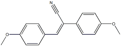 (2Z)-2,3-bis(4-methoxyphenyl)prop-2-enenitrile 结构式