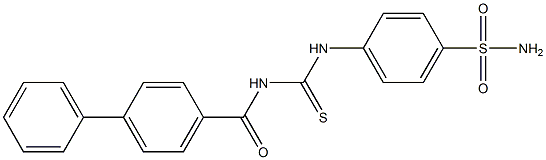 N-({[4-(aminosulfonyl)phenyl]amino}carbonothioyl)-4-biphenylcarboxamide 结构式