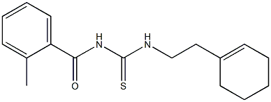 N-({[2-(1-cyclohexen-1-yl)ethyl]amino}carbonothioyl)-2-methylbenzamide 结构式