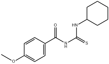 N-[(cyclohexylamino)carbonothioyl]-4-methoxybenzamide 结构式