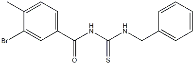 N-[(benzylamino)carbonothioyl]-3-bromo-4-methylbenzamide 结构式