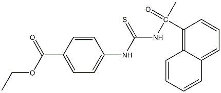 ethyl 4-({[(1-naphthylacetyl)amino]carbonothioyl}amino)benzoate 结构式