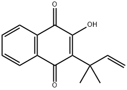 2-(1,1-二甲基-2-乙烯基-1-基)-3-羟基-1,4-萘二酮 结构式