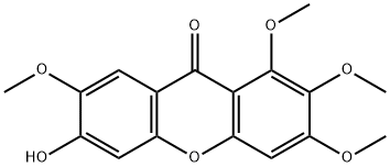 6-羟基-1,2,3,7-四甲氧基咕吨酮 结构式