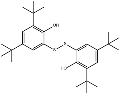 2,4-ditert-butyl-6-[(3,5-ditert-butyl-2-hydroxyphenyl)disulfanyl]phenol 结构式