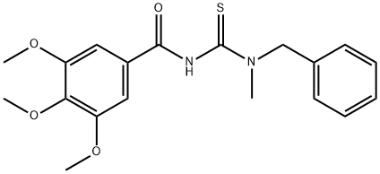 N-{[benzyl(methyl)amino]carbonothioyl}-3,4,5-trimethoxybenzamide 结构式