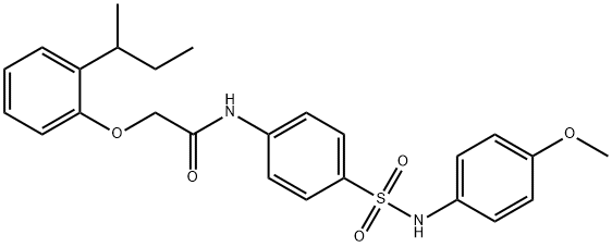 2-(2-sec-butylphenoxy)-N-(4-{[(4-methoxyphenyl)amino]sulfonyl}phenyl)acetamide 结构式