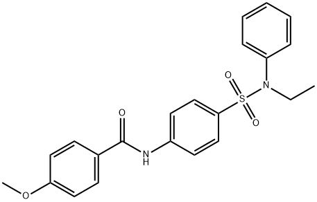 N-(4-{[ethyl(phenyl)amino]sulfonyl}phenyl)-4-methoxybenzamide 结构式