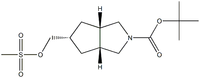 TERT-BUTYL (3AR,5R,6AS)-5-(((METHYLSULFONYL)OXY)METHYL)HEXAHYDROCYCLOPENTA[C]PYRROLE-2(1H)-CARBOXYLATE 结构式