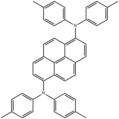 1,6-Pyrenediamine, N,N,N',N'-tetrakis(4-methylphenyl)- 结构式