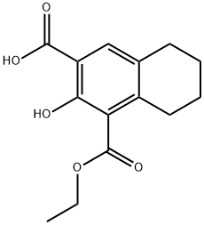 4-(ethoxycarbonyl)-3-hydroxy-5,6,7,8-tetrahydro-2-naphthalenecarboxylic acid 结构式