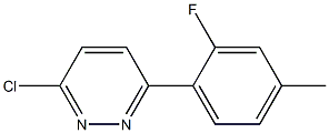 3-氯-6-(2-氟-4-甲基苯基)哒嗪 结构式