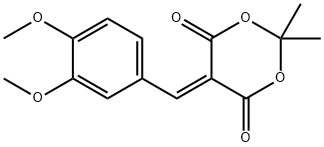 5-[(3,4-dimethoxyphenyl)methylidene]-2,2-dimethyl-1,3-dioxane-4,6-dione 结构式