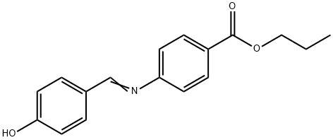 propyl 4-[(4-hydroxybenzylidene)amino]benzoate 结构式