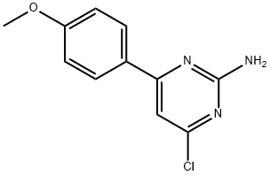4-chloro-6-(4-methoxyphenyl)pyrimidin-2-amine 结构式