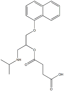 Butanedioic acid,1-[1-[[(1-methylethyl)amino]methyl]-2-(1-naphthalenyloxy)ethyl] ester 结构式