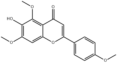 6-Hydroxy-5,7-dimethoxy-2-(4-methoxyphenyl)-4H-chromen-4-one 结构式