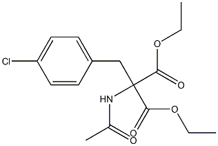 Propanedioic acid,2-(acetylamino)-2-[(4-chlorophenyl)methyl]-, 1,3-diethyl ester 结构式