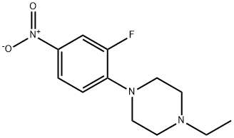 1-Ethyl-4-(2-fluoro-4-nitrophenyl)piperazine 结构式