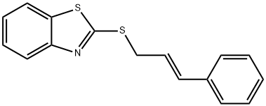 Benzothiazole, 2-[[(2E)-3-phenyl-2-propenyl]thio]- 结构式