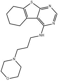 N-(3-morpholinopropyl)-5,6,7,8-tetrahydrobenzo[4,5]thieno[2,3-d]pyrimidin-4-amine 结构式