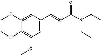 (E)-3,4,5-三甲氧基肉桂酰二乙胺 结构式