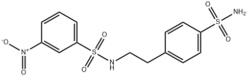 3-nitro-N-[2-(4-sulfamoylphenyl)ethyl]benzenesulfonamide 结构式