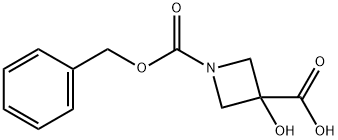 1 - [(苄氧基)羰基] -3-羟基氮杂环丁烷-3-羧酸 结构式