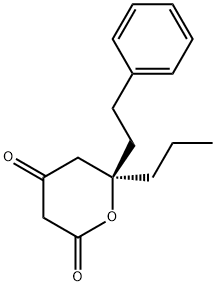 (6R)-2H-PYRAN-2,4(3H)-DIONE, DIHYDRO-6-(2-PHENYLETHYL)-6-PROPYL- 结构式