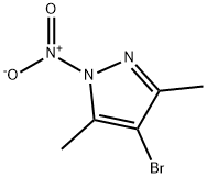 4-溴-3,5-二甲基-1-硝基-1H-吡唑 结构式