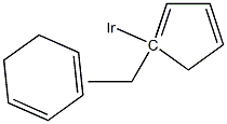 1-乙基环戊二烯基-1,3-环己二烯基铱(I) 结构式