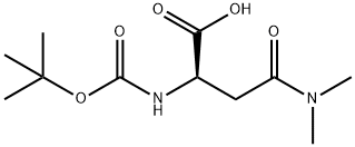 (R)-2-((TERT-BUTOXYCARBONYL)AMINO)-4-(DIMETHYLAMINO)-4-OXOBUTANOIC ACID 结构式