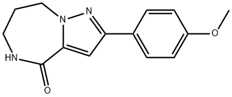 5,6,7,8-TETRAHYDRO-2-(4-METHOXYPHENYL)PYRAZOLO[1,5-A][1,4]DIAZEPIN-4-ONE 结构式