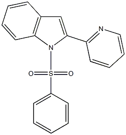 1H-Indole, 1-(phenylsulfonyl)-2-(2-pyridinyl)- 结构式