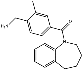 (4-(氨基甲基)-3-甲基苯基)(2,3,4,5-四氢-1H-苯并[B]氮杂-1-基)甲酮 结构式