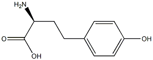 (R)-2-氨基-4-(4-羟基苯基)丁酸 结构式