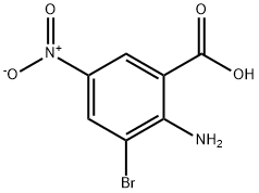 2-氨基-3-溴-5-硝基苯甲酸 结构式